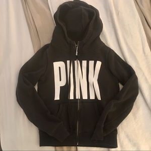 VICTORIAS SECRET PINK ZIP HOODIE JACKET SMALL